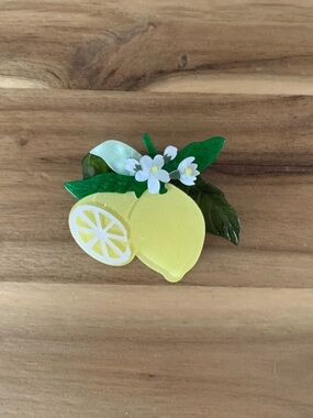 Erstwilder Lemon Drop Brooch fruit pin NWOT